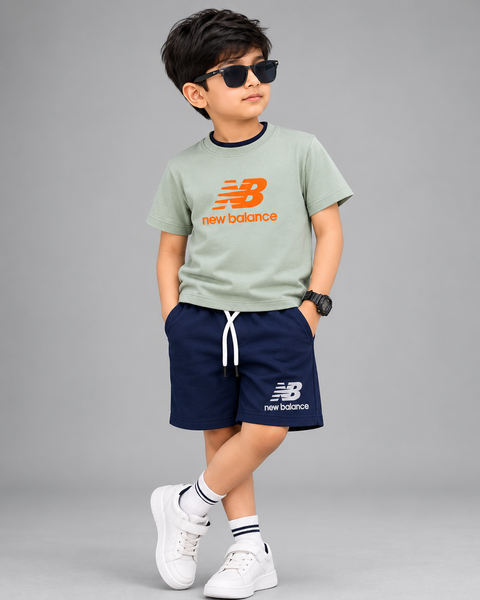 Trendy Boys 2 Pcs set | Light Green