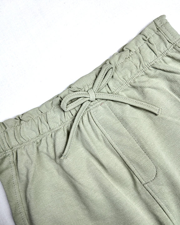 French Terry Girls Shorts |  Light Sage