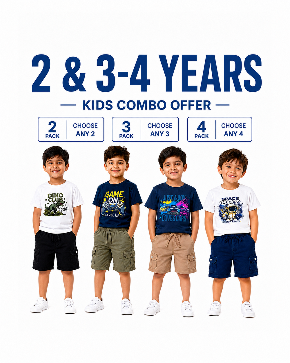 (02 Years & 3-4Years) kids Combo Offer!!