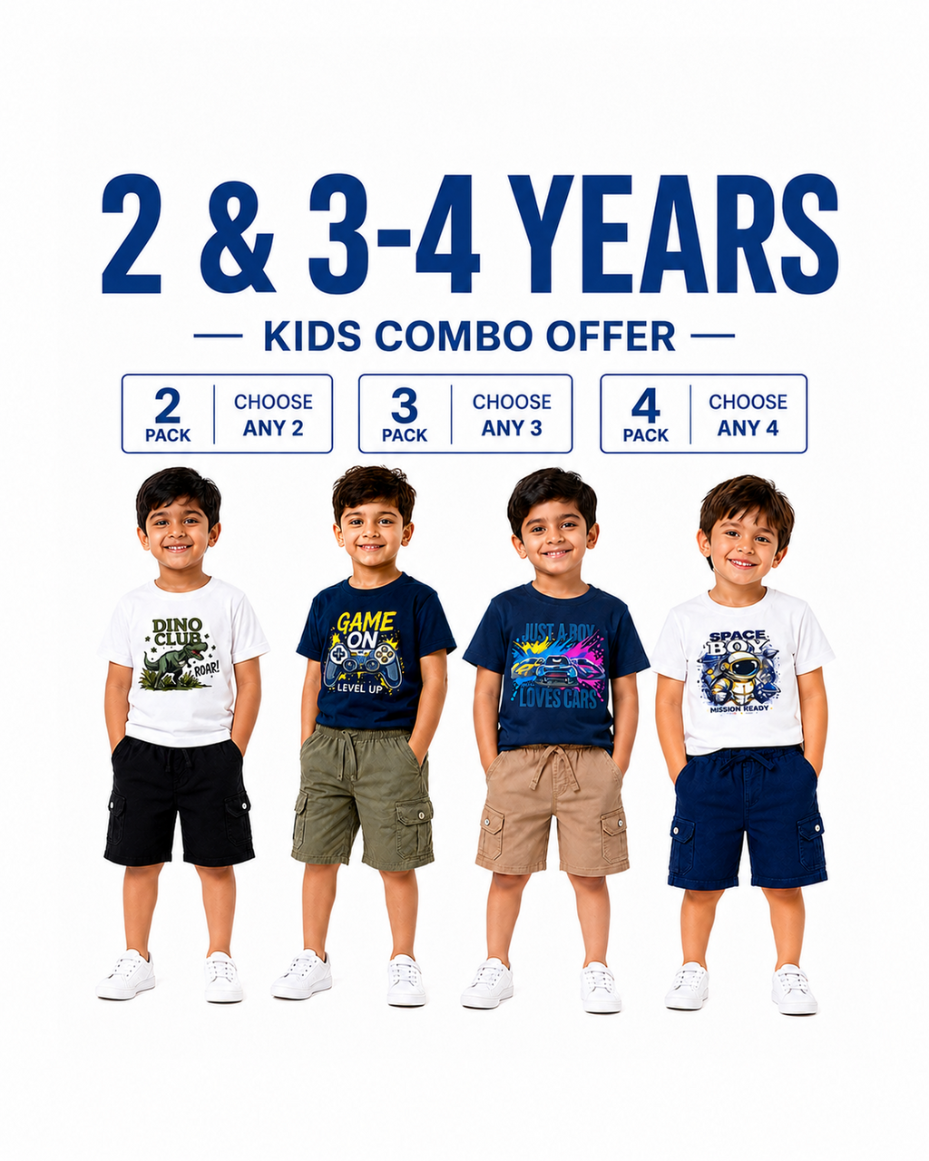 (02 Years & 3-4Years) kids Combo Offer!!