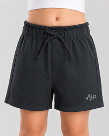 French Terry Girls Shorts | Black