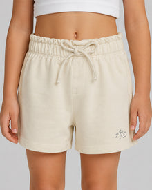 French Terry Girls Shorts | Cream