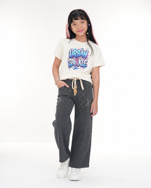 LV Stoned Denim Baggy | Charcoal Gray | Free T-Shirt