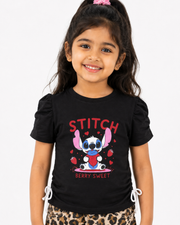 Girls Leopard Summer Shorts Sets | Black