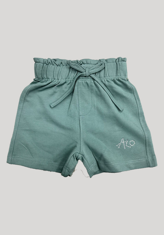 Girls Terry Shorts | Saga Green