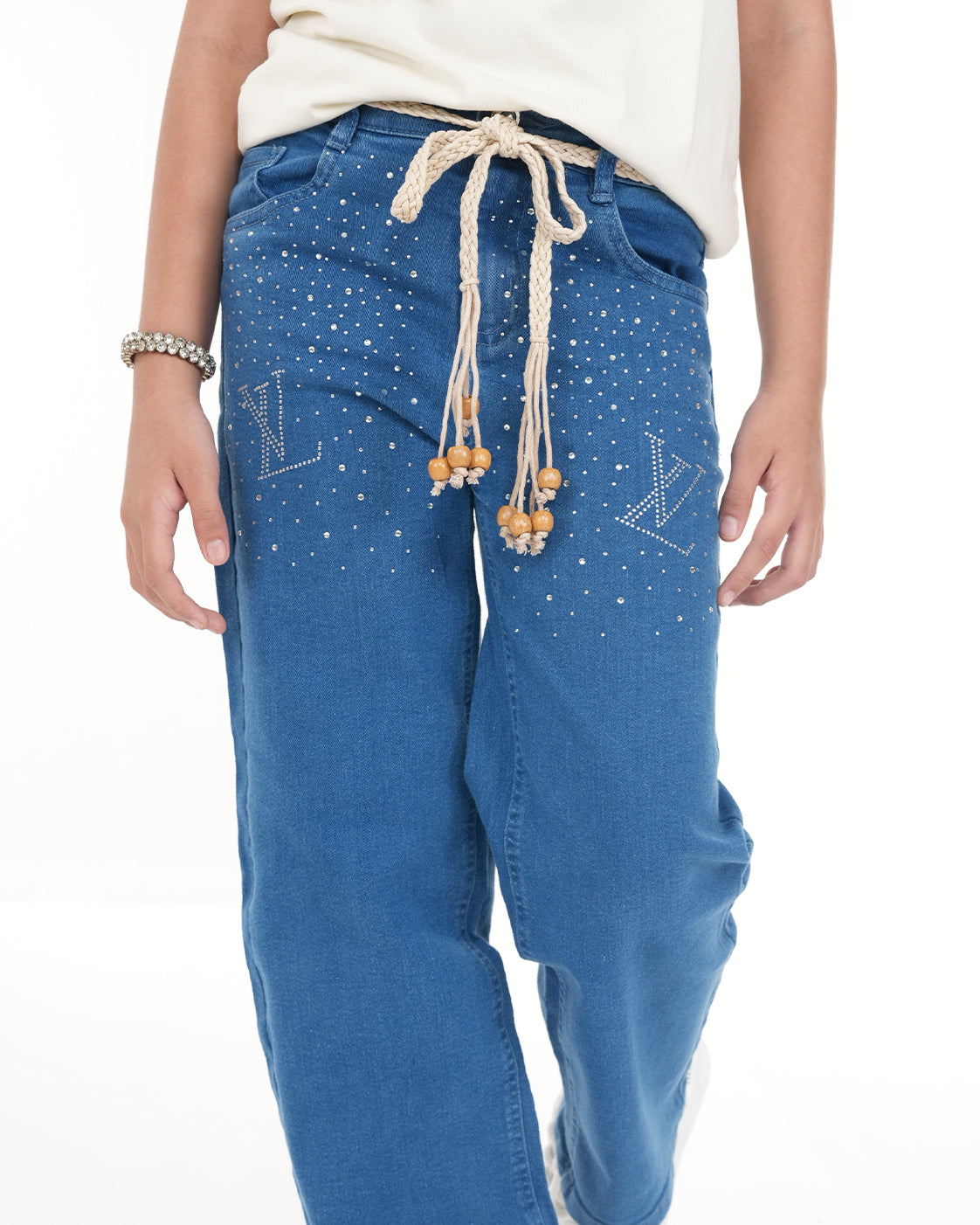 LV Stoned Denim MidBlue & Stone Beige Set