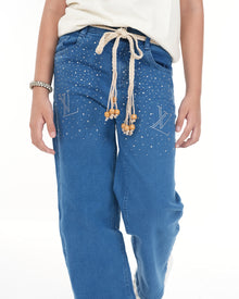 LV Stoned Denim MidBlue & Stone Beige Set