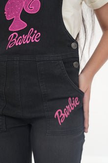 Denim Romper Set | Romper+T-Shirt | Charcoal Grey + Off-White