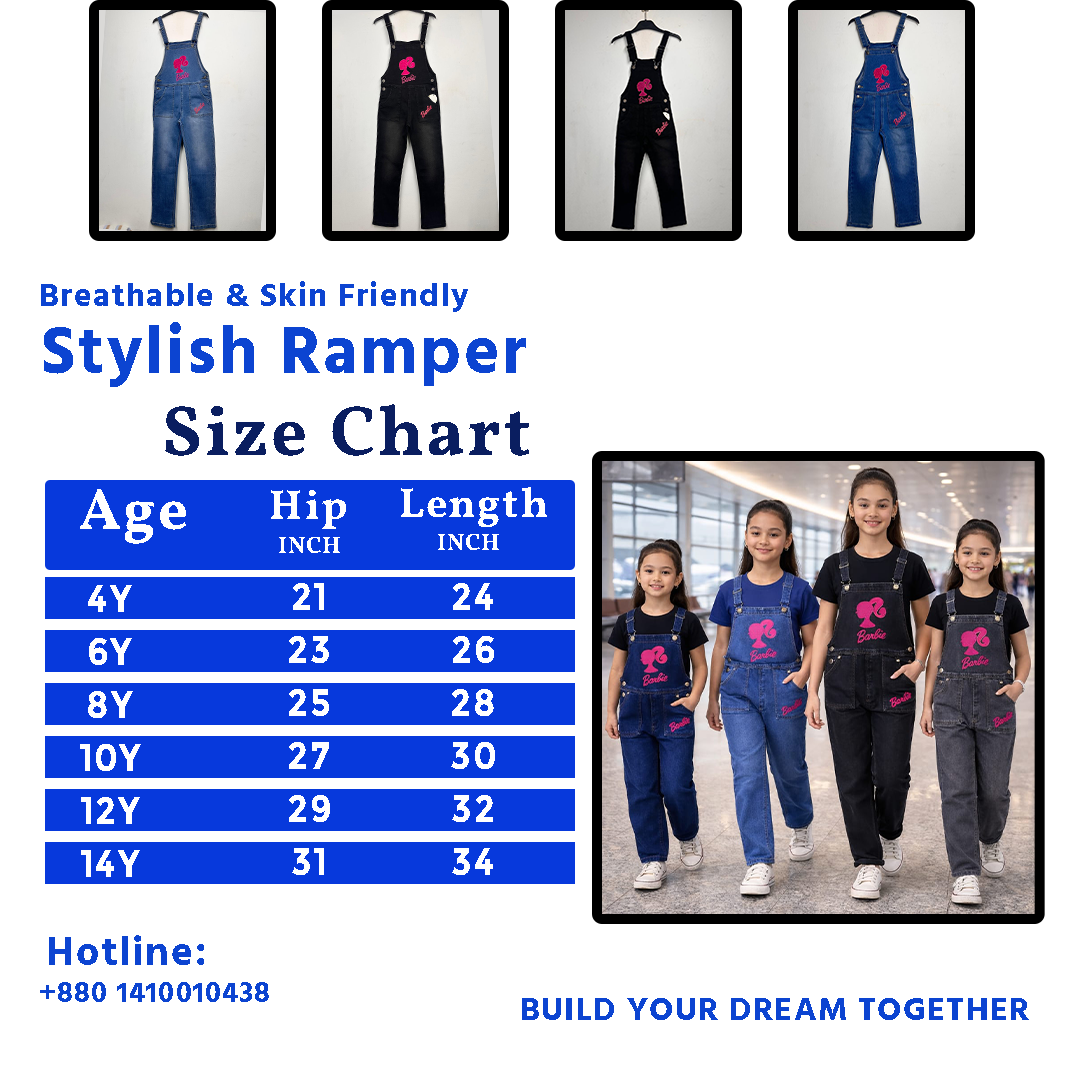Breathable & Skin Friendly Stylish Ramper Set | Mid Blue