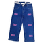 Trendy Girls Denim BAGGY Embroidered Pant | Indigo Blue