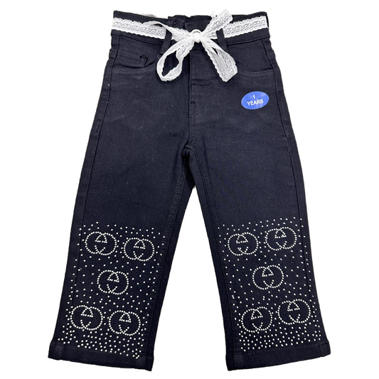 Trendy Kids Stoned BAGGY Pant | Black