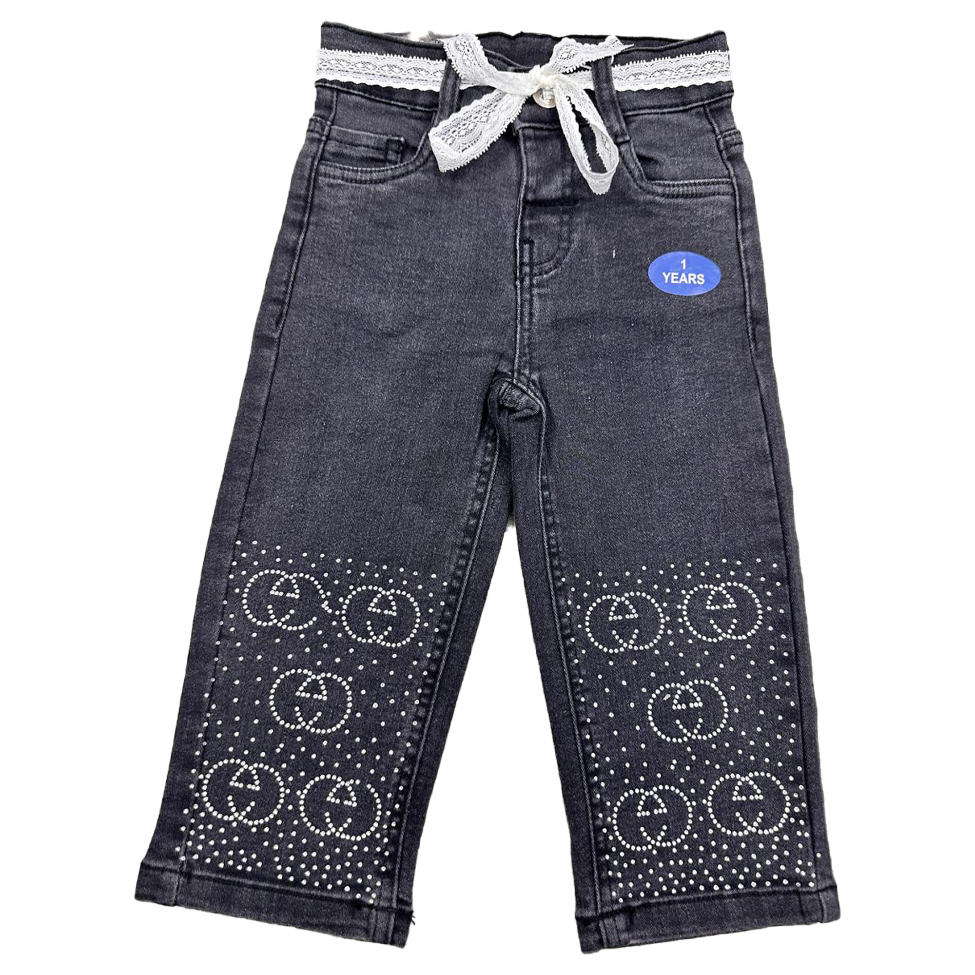 Trendy Kids Stoned BAGGY Pant | Charcoal Grey Main image