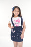Bunny Love Dress Set – White Top & Navy Skirt