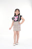 Bunny Love Dress Set – Black Top & Grey Skirt