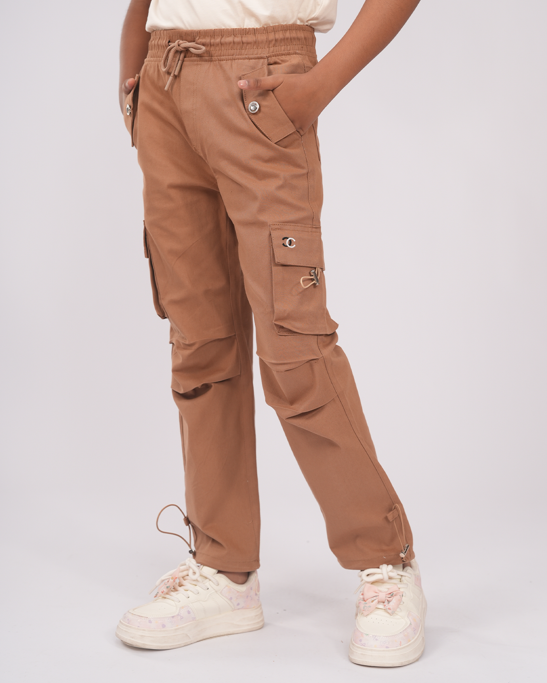 Adventure Club Cargo Set | Cargo + T-shirt | Brown + Stone Beige
