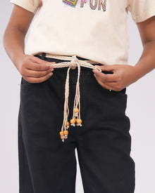 Rain Stoned Denim Baggy Pant | Charcoal Grey