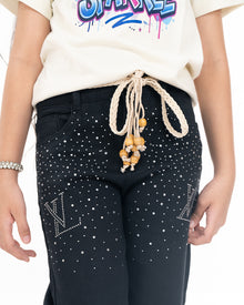 LV Stoned Denim Black & StoneBeige Set