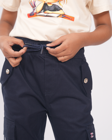 Adventure Club Cargo Set | Cargo + T-shirt | Navy + Stone Beige