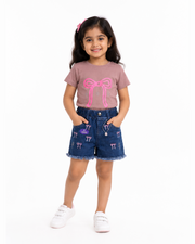 Kids Drop Shoulder T-Shirt & Shorts Set | Onion