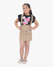 Classic Bunny Suspender Skirt Set (Navy+White)
